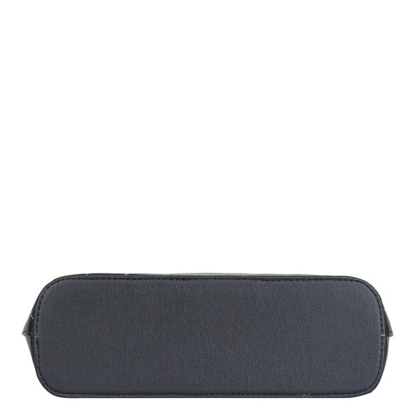 Black Top-Handle Tote Bag – Vegan Leather Ladies' Satchel Purse or Shoulder Bag - Picture 6 of 11